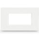 Rama decorativa aparataj modular Scame, rectangulara, 4M, alb, Evolve, 109.7014.W