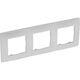 Rama decorativa aparataj unitar Legrand, universala, 3 posturi, aluminiu, Niloe, 397043