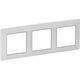 Rama decorativa aparataj unitar Legrand, universala, 3 posturi, alb-insert crom, Valena Life, 754033