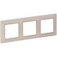 Rama decorativa aparataj unitar Legrand, universala, 3 posturi, ivoar-insert auriu, Valena Life, 754063