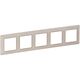 Rama decorativa aparataj unitar Legrand, universala, 5 posturi, ivoar-insert auriu, Valena Life, 754065