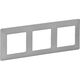 Rama decorativa aparataj unitar Legrand, universala, 3 posturi, aluminiu, Valena Life, 754133