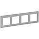 Rama decorativa aparataj unitar Legrand, universala, 4 posturi, aluminiu, Valena Life, 754134