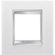 Rama decorativa aparataj unitar Gewiss, universala, 2 posturi, alb, Chorus Lux International, GW16222PB