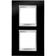 Rama decorativa aparataj unitar Gewiss, verticala, 4 posturi, negru-gri, Chorus Lux International, GW16224TN