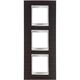 Rama decorativa aparataj unitar Gewiss, verticala, 6 posturi, wenge-gri, Chorus Lux International, GW16227LW