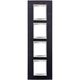 Rama decorativa aparataj unitar Gewiss, verticala, 8 posturi, aluminiu negru, Chorus Lux International, GW16229MA