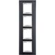 Rama decorativa aparataj unitar Gewiss, verticala, 8 posturi, gri inchis-gri, Chorus Lux International, GW16229VA