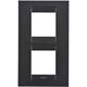 Rama decorativa aparataj unitar Gewiss, verticala, 4 posturi, gri inchis, Chorus Geo International, GW16424VA