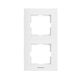 Rama decorativa aparataj unitar Panasonic, verticala, 2 posturi, alb, Karre Plus, P-KPR2V