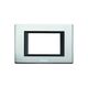 Rama decorativa aparataj modular Panasonic, rectangulara, 3M, crom, Thea Ultima, P-TU.R.3M-MC