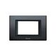 Rama decorativa aparataj modular Panasonic, rectangulara, 3M, una metalic, Thea Ultima, P-TU.R.3M-MU