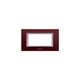 Rama decorativa aparataj modular Panasonic, rectangulara, 4M, rosu bordo, Thea Ultima, P-TU.R.4M-GC