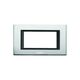 Rama decorativa aparataj modular Panasonic, rectangulara, 4M, crom, Thea Ultima, P-TU.R.4M-MC