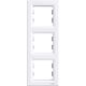 Rama decorativa aparataj unitar Schneider, verticala, 3 posturi, alb, Asfora, EPH5810321
