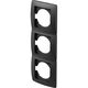Rama decorativa aparataj unitar TEM, verticala, 3 posturi, negru lucios, Ekonomik, OE31NB