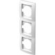 Rama decorativa aparataj unitar TEM, verticala, 3 posturi, alb, Ekonomik, OE31PW