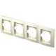 Rama decorativa aparataj unitar TEM, orizontala, 4 posturi, fildes, Ekonomik, OE40IW