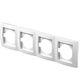 Rama decorativa aparataj unitar TEM, orizontala, 4 posturi, alb, Ekonomik, OE40PW