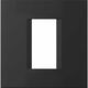 Rama decorativa aparataj modular TEM, rectangulara, 1M, negru mat, Line, OL10SB