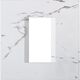 Rama decorativa aparataj modular TEM, rectangulara, 1M, marmura alba, Line, OL10SW