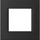 Rama decorativa aparataj modular TEM, rectangulara, 2M, negru mat, Line, OL20SB