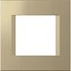 Rama decorativa aparataj modular TEM, rectangulara, 2M, nisip auriu, Line, OL20SG