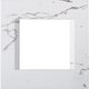 Rama decorativa aparataj modular TEM, rectangulara, 2M, marmura alba, Line, OL20SW