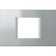 Rama decorativa aparataj modular TEM, rectangulara, 2/3M, argintiu, Line, OL23ES