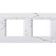 Rama decorativa aparataj modular TEM, rectangulara, 2X2M, marmura alba, Line, OL24SW