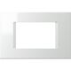 Rama decorativa aparataj modular TEM, rectangulara, 3M, alb, Line, OL30PW