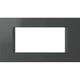 Rama decorativa aparataj modular TEM, rectangulara, 4M, antracit, Line, OL40AT