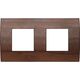 Rama decorativa aparataj modular TEM, rectangulara, 2X2M, nuc, Pure, OP24WW