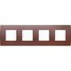 Rama decorativa aparataj modular TEM, rectangulara, 4X2M, fier gravat, Pure, OP28ME