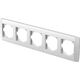 Rama decorativa aparataj unitar TEM, orizontala, 5 posturi, alb, Logiq, OQ50PW