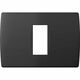 Rama decorativa aparataj modular TEM, elipsa, 1/3M, negru mat, Soft, OS13SB