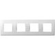 Rama decorativa aparataj modular TEM, elipsa, 4X2M, alb, Soft, OS28PW