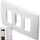 Rama decorativa aparataj modular TEM, elipsa, 3x1M, alb, Soft, OS41PW
