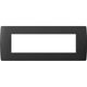 Rama decorativa aparataj modular TEM, elipsa, 7M, negru mat, Soft, OS70SB
