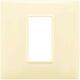 Rama decorativa aparataj modular Vimar, rectangulara, 1M, crem, Plana, 14641.04