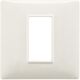 Rama decorativa aparataj modular Vimar, rectangulara, 1M, granit alb, Plana, 14641.06
