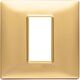 Rama decorativa aparataj modular Vimar, rectangulara, 1M, auriu mat, Plana, 14641.25
