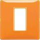 Rama decorativa aparataj modular Vimar, rectangulara, 1M, portocaliu, Plana Reflex, 14641.48