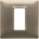 Rama decorativa aparataj modular Vimar, rectangulara, 1M, bronz metalizat, Plana, 14641.70