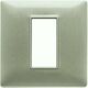 Rama decorativa aparataj modular Vimar, rectangulara, 1M, verde metalizat, Plana, 14641.72