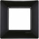 Rama decorativa aparataj modular Vimar, rectangulara, 2M, negru, Plana, 14642.05