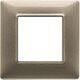 Rama decorativa aparataj modular Vimar, rectangulara, 2M, bronz metalizat, Plana, 14642.70