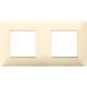 Rama decorativa aparataj modular Vimar, rectangulara, 2X2M, crem, Plana, 14643.04