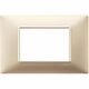 Rama decorativa aparataj modular Vimar, rectangulara, 3M, sampanie mat, Plana, 14653.22