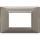 Rama decorativa aparataj modular Vimar, rectangulara, 3M, cenusiu, Plana, 14653.40